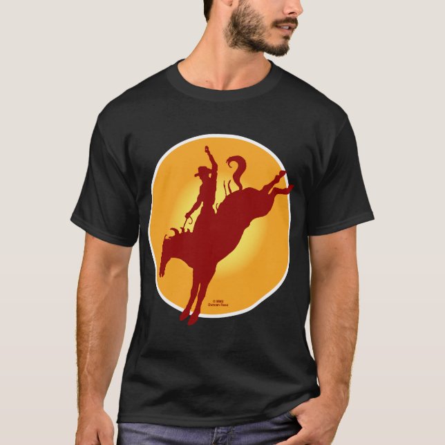 T-shirt Chemise F/B de lever de soleil de rodéo (Devant)