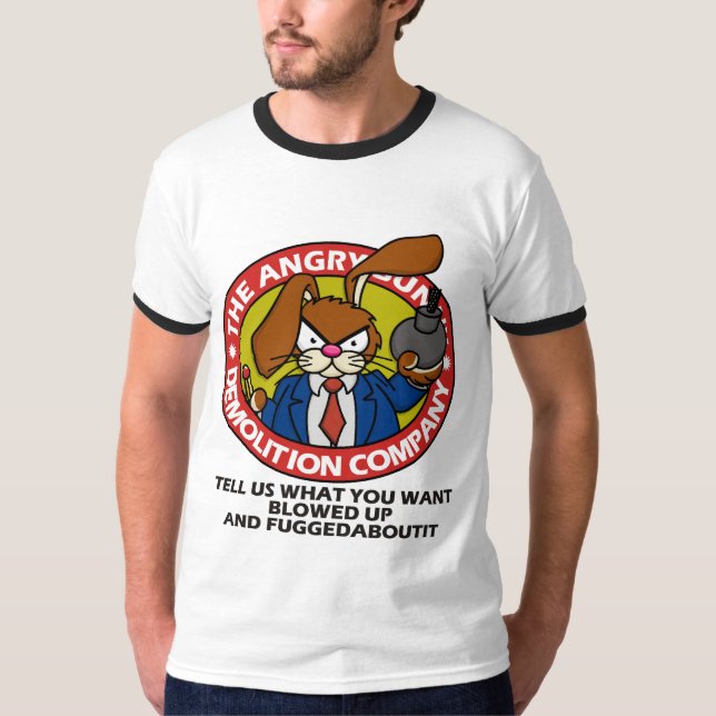 T-shirt Chemise fâchée 1 de démolition de lapin (Devant)