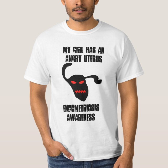 T-shirt Chemise fâchée de l'utérus des hommes (Devant)