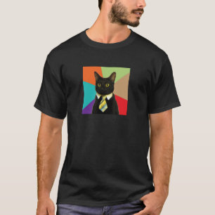 T-shirt Chemise faite sur commande de chat d'affaires