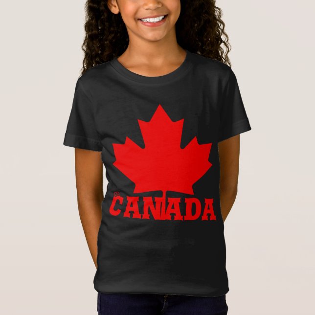 T-Shirt Chemise faite sur commande de feuille d'érable (Devant)
