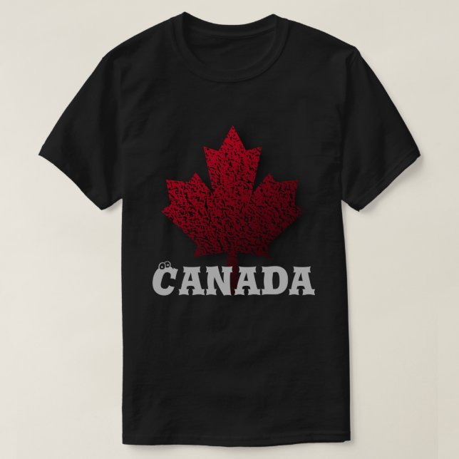 T-shirt Chemise faite sur commande de jour du Canada (Design devant)