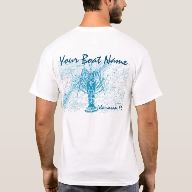 T-shirt Chemise faite sur commande de langouste de nom de (Dos)