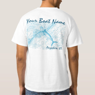 T-shirt Chemise faite sur commande de Marlin de nom de