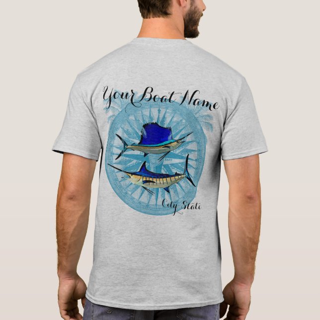 T-shirt Chemise faite sur commande de pélerin et de Marlin (Dos)