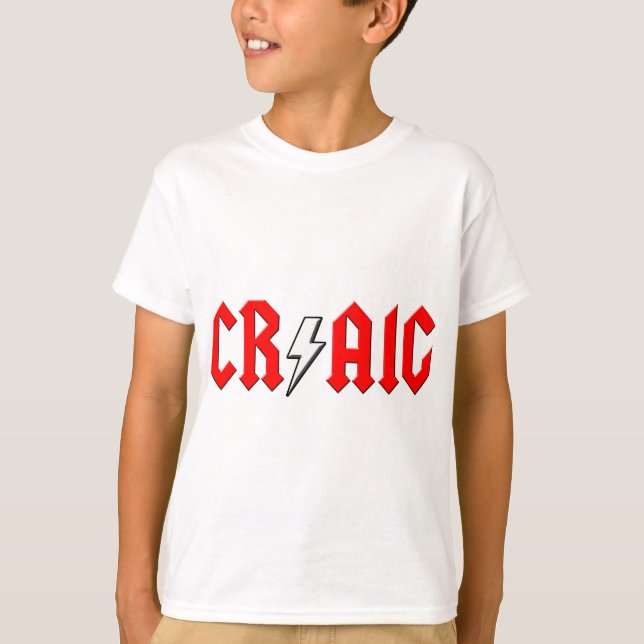 T-shirt chemise faite sur commande de rock de CRAIG (Devant)