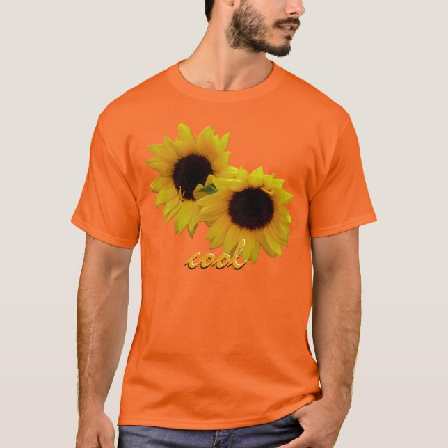T-shirt Chemise faite sur commande de tournesol de (Devant)