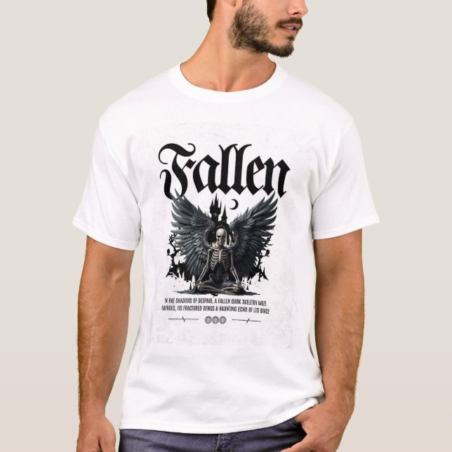 T-shirt Chemise Fallen Skeleton, Cadeau Pour Homme (Devant)