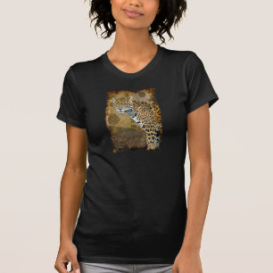 T-shirt Chemise faunique Jaguar et Temple Mayan tacheté