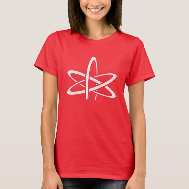 T-shirt Chemise féminine athée Atom (Devant)