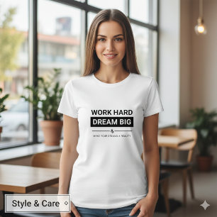 T-shirt Chemise féminine de rêve Big Motivational