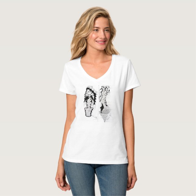 T-shirt Chemise féminine de rêve spirale - Visionnaire et  (Devant entier)