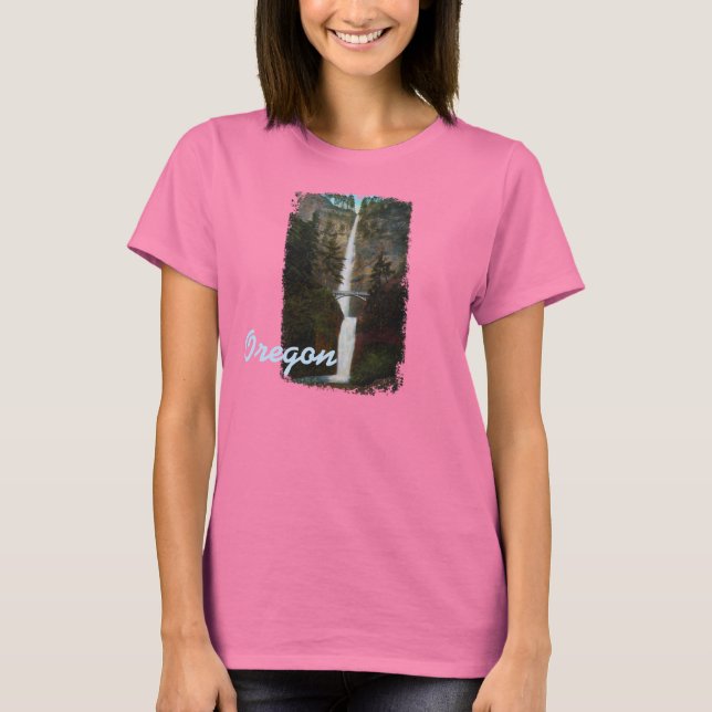 T-shirt Chemise féminine Multnomah Falls (Devant)