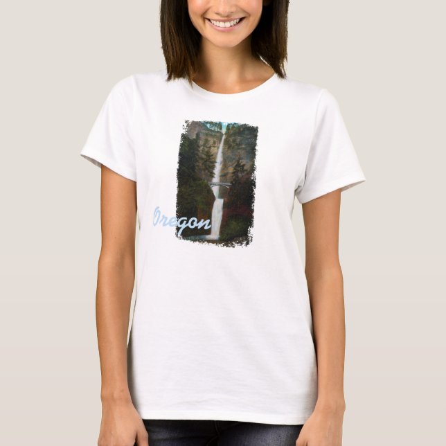 T-shirt Chemise féminine Multnomah Falls (Devant)