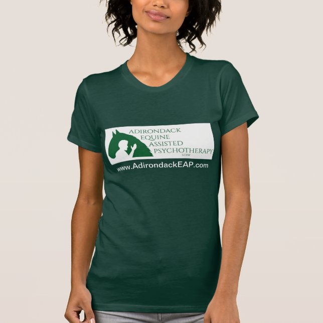 T-shirt Chemise féminine verte Premium avec le logo Adk EA (Devant)