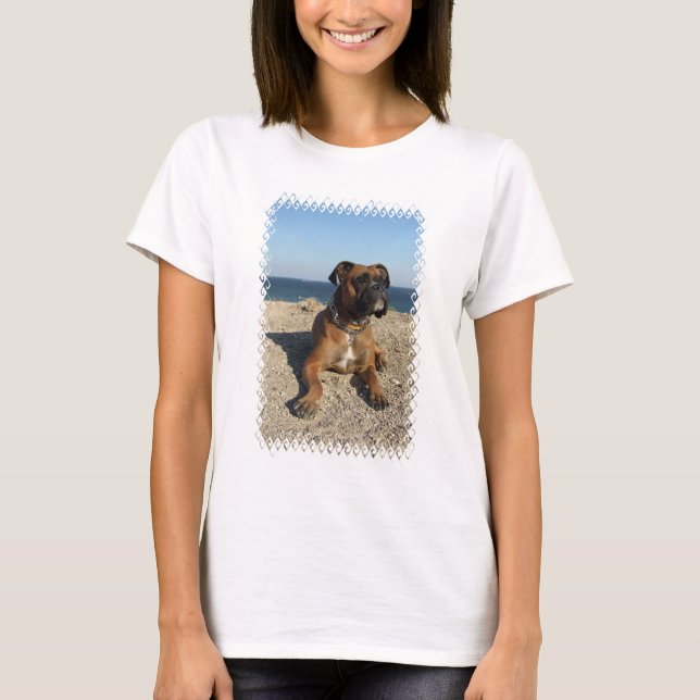 T-shirt Chemise Femme à manches longues de chien de boîte  (Devant)