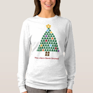 T-shirt Chemise femme arbre de Noël Joyeux Meeple