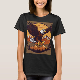 T-shirt Chemise femme avec dessin d'aigle sur le devant