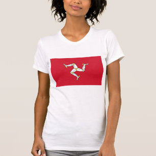 T-shirt Chemise femme avec drapeau de l'île de Man