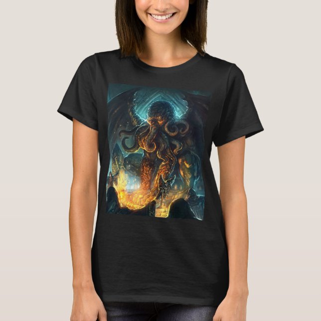 T-shirt Chemise femme design classique Cthulhu de Lovecraf (Devant)