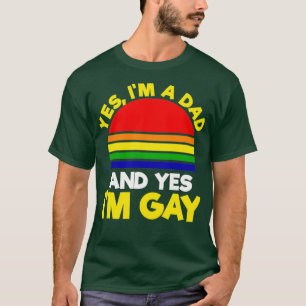 T-shirt Chemise Fête des pères Gay Vintage Rétro Oui Je Su