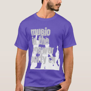 T-shirt Chemise Fête en cours - La musique est la réponse-