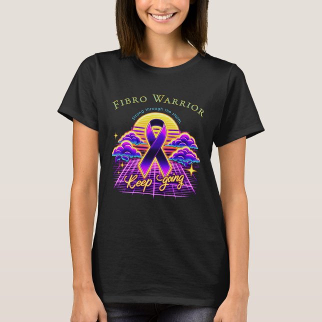 T-shirt Chemise "Fibro Warrior" – Sensibilisation à la fib (Devant)