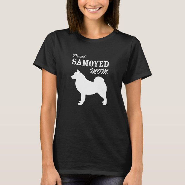 T-shirt Chemise fière de maman de Samoyed (Devant)