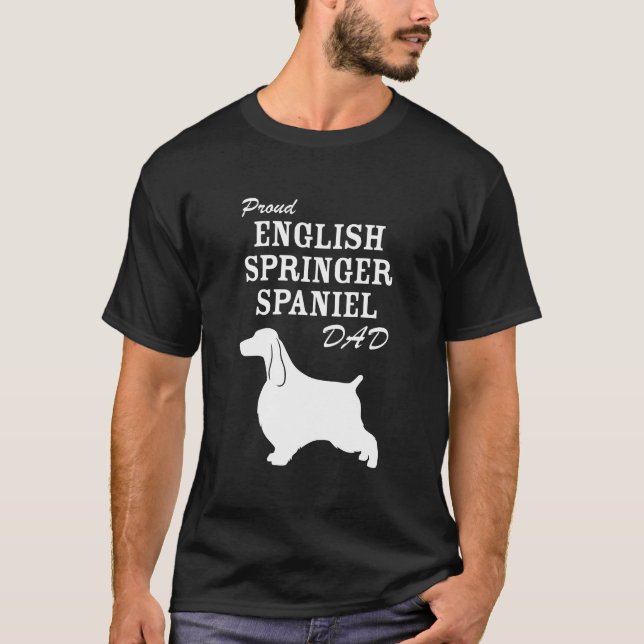 T-shirt Chemise fière de papa d'épagneul de springer (Devant)