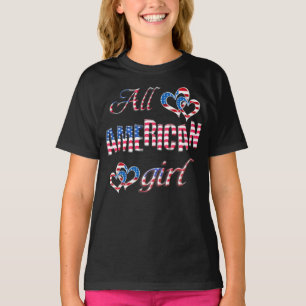 T-shirt Chemise fille américaine Patriotique