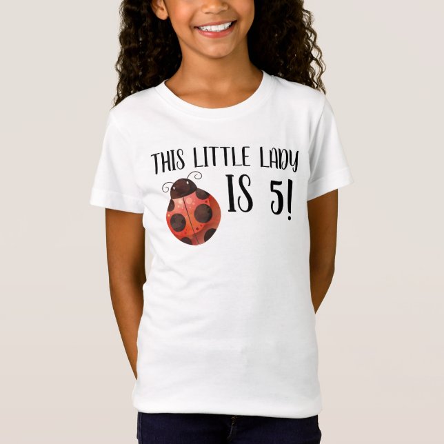 T-Shirt Chemise fille anniversaire Ladybug (Devant)