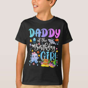 T-shirt Chemise Fille Anniversaire Papa Mer Poisson Océan