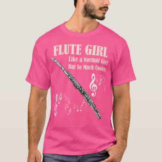 T-shirt Chemise Fille Flute Comme Une Grippe Normale Mais