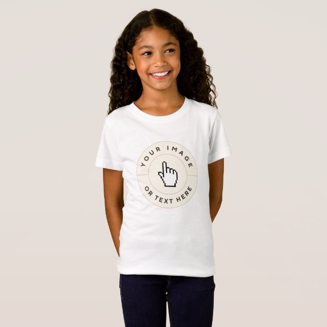T-Shirt Chemise fille - Personnalisé (ajouter image/texte) (Devant entier)