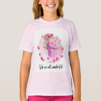 Chemise Filles Cheval Floral Citation Positive