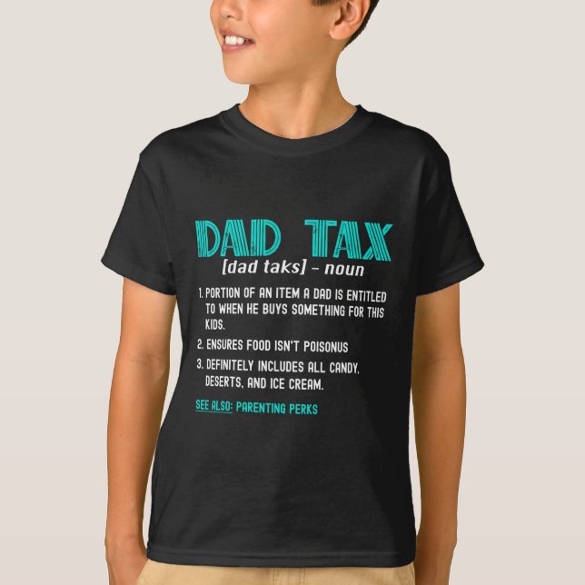 T-shirt Chemise fiscale Funny Papa Définition de l'impôt F (Devant)