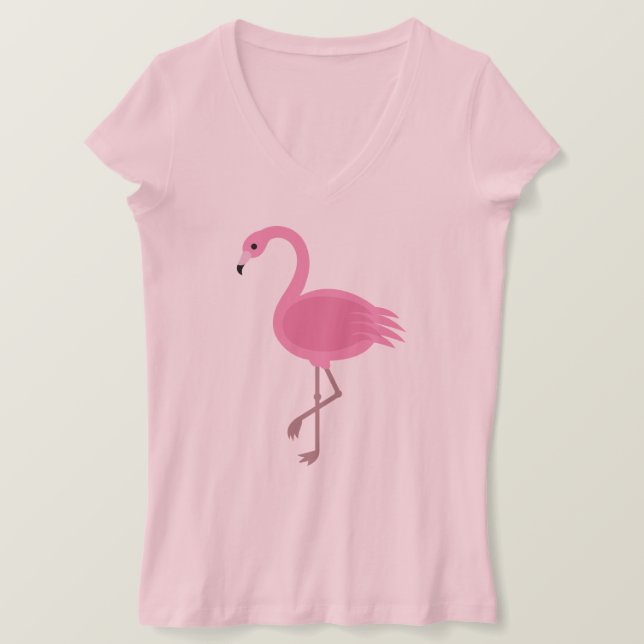 T-shirt Chemise Flamant rose (Design devant)