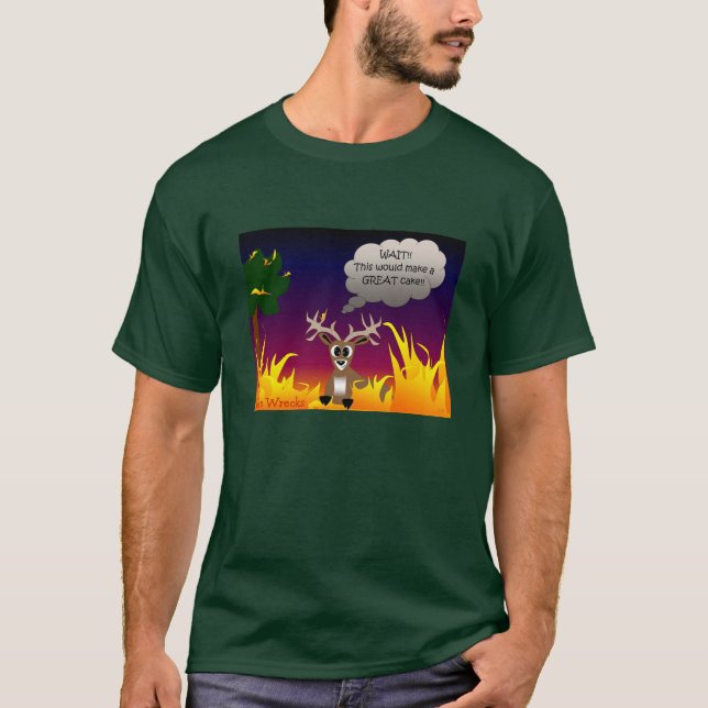 T-shirt Chemise flamboyante de cerfs communs (Devant)