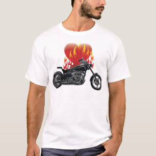 T-shirt Chemise Flaming Love Biker