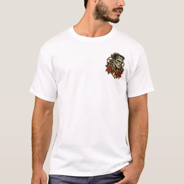 T-shirt Chemise Flash Ink Co - Design Frankenstein (Devant)