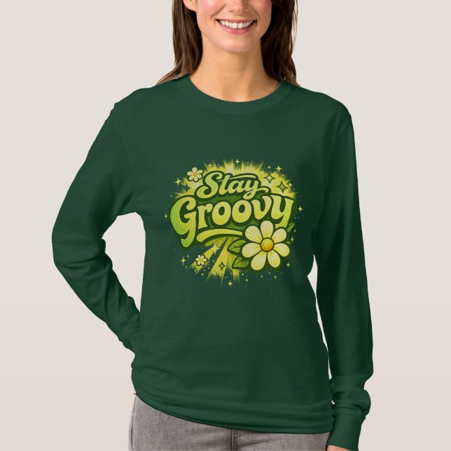 T-shirt Chemise Fleur Groovy (Devant)