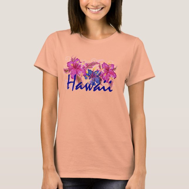T-shirt Chemise fleur Hawaii hibiscus (Devant)