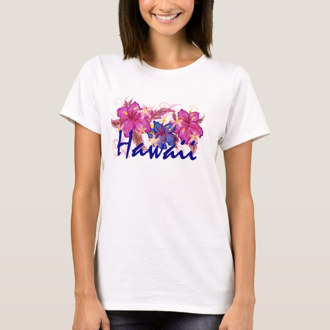 T-shirt Chemise fleur Hawaii hibiscus (Devant)