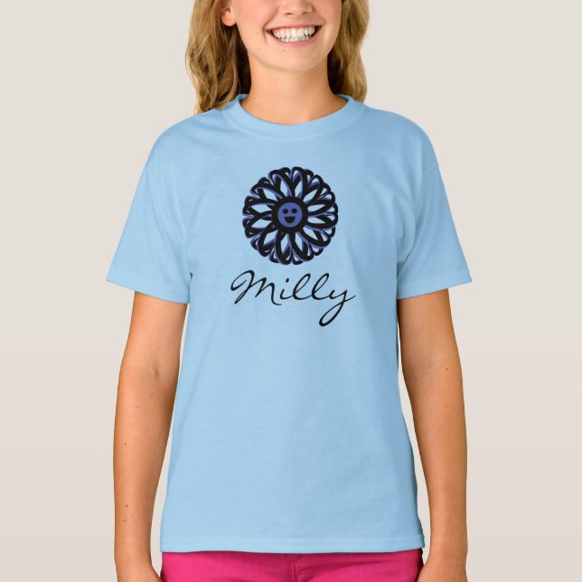 T-shirt Chemise Fleur Souriante Milly (Devant)