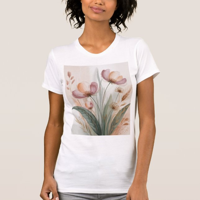 T-shirt Chemise fleurie d'été (Devant)
