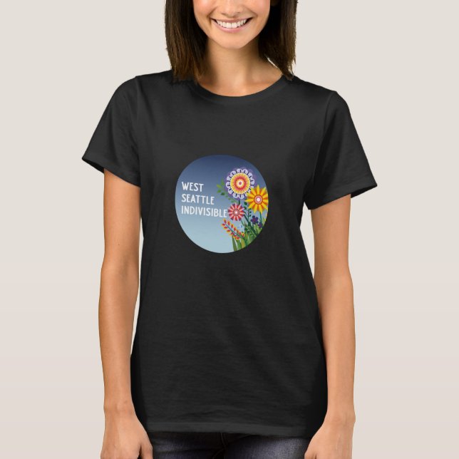 T-shirt Chemise fleurie indivisible de West Seattle (Devant)