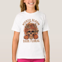 Chemise Fleurie Sombre Gothique Crâne 'Wicked Bloo