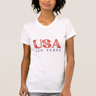 T-shirt Chemise Fleurie USA 250 Ans
