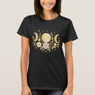 T-shirt Chemise florale Boho Moon - Tee d'astrologie spiri