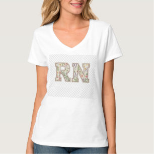 T-shirt Chemise Florale Infirmière Diplômée – Cute Cottage
